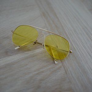 Acne Studios Large Yellow Spitfire Sunglasses